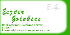 eszter golobics business card